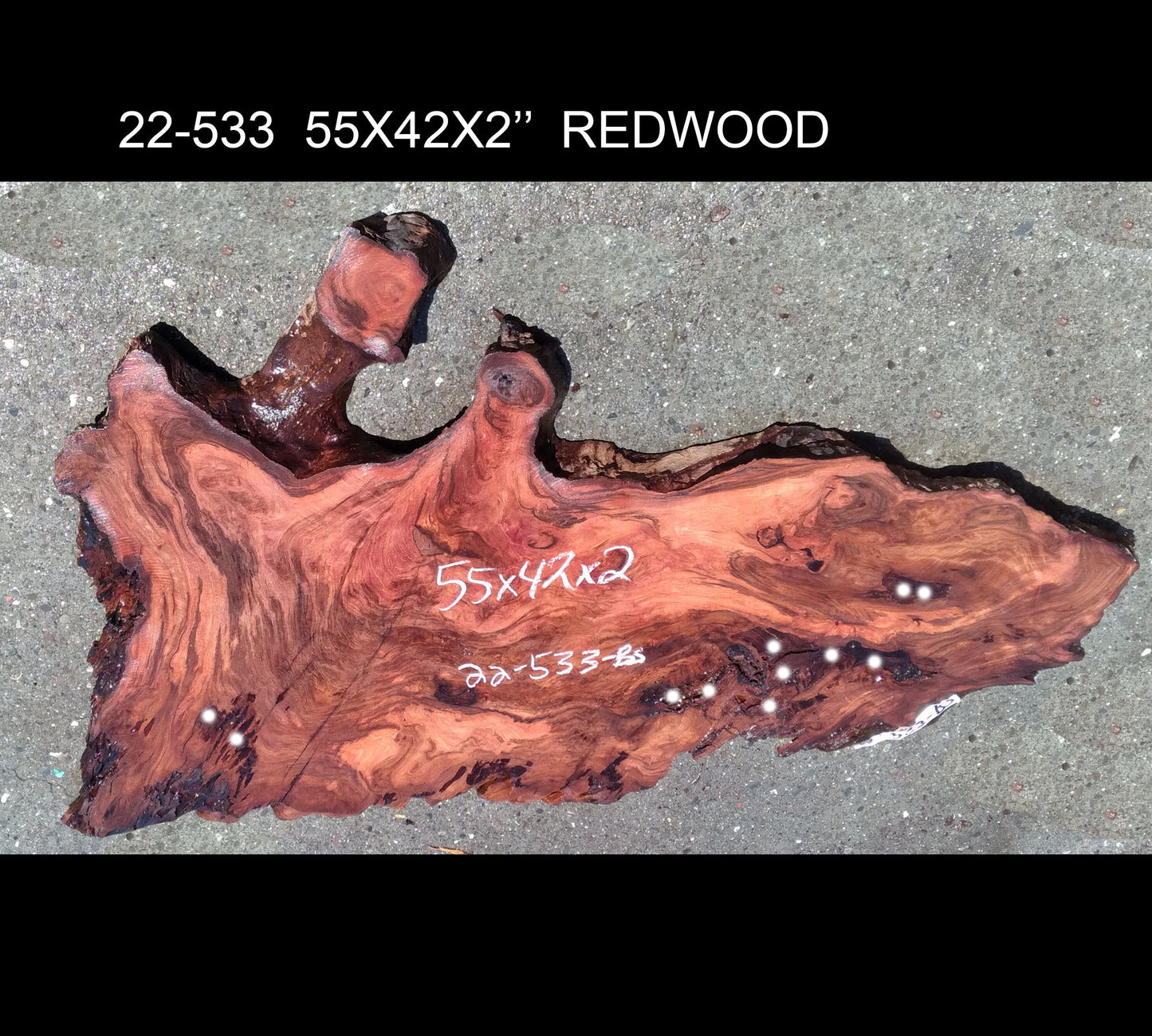 Live edge slab | redwood burl | river table | DIY crafts | 22-533
