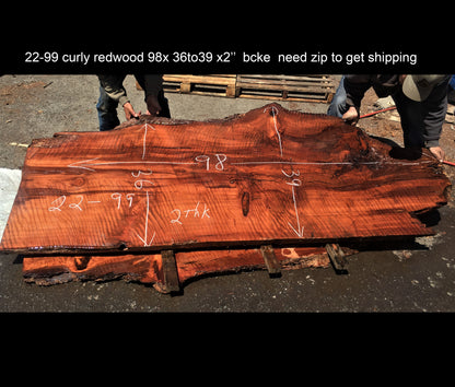 curly redwood | live edge tables | river tables | DIY crafts | 22-99