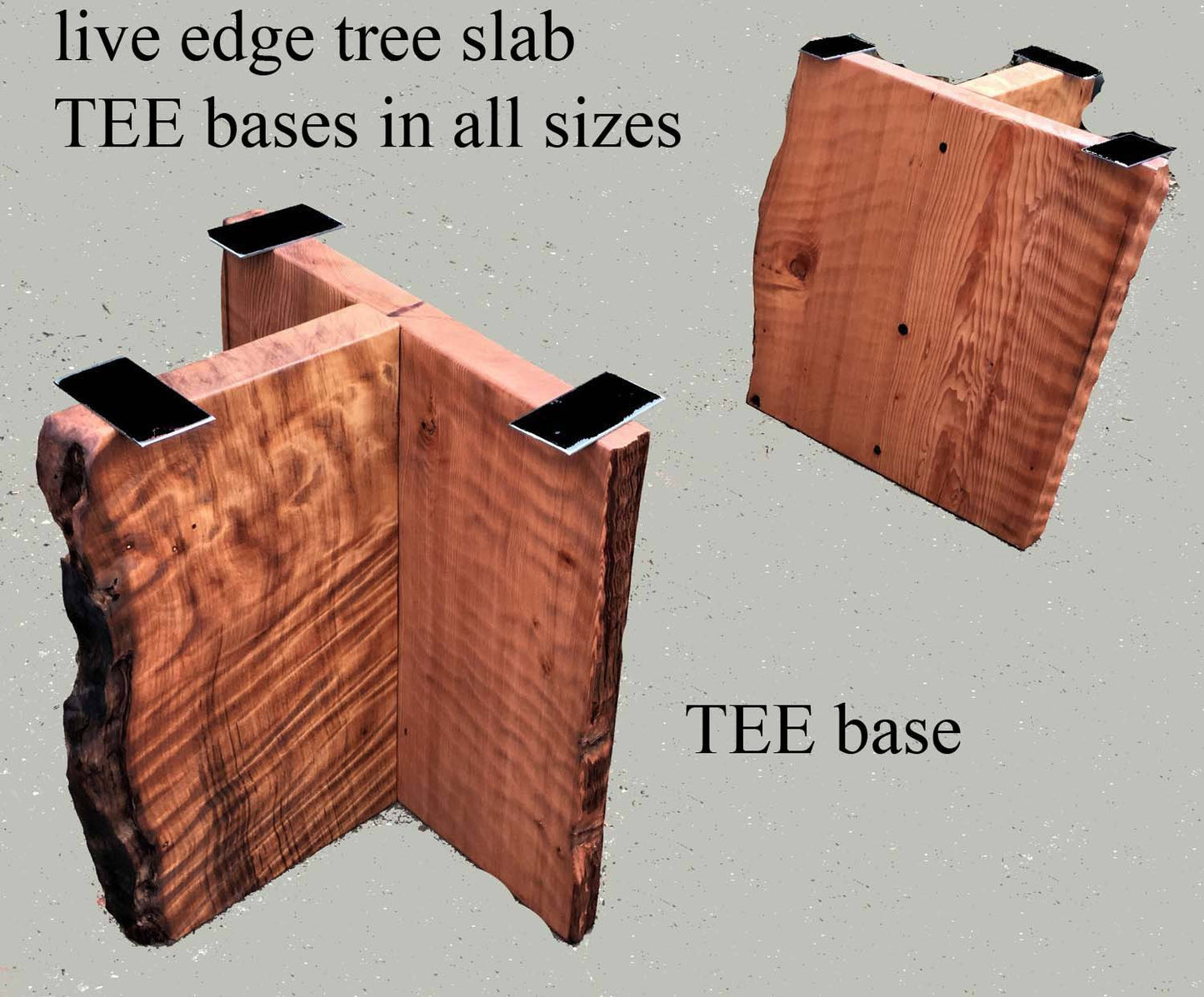live edge bases | rustic table base | burl bases - teebase1