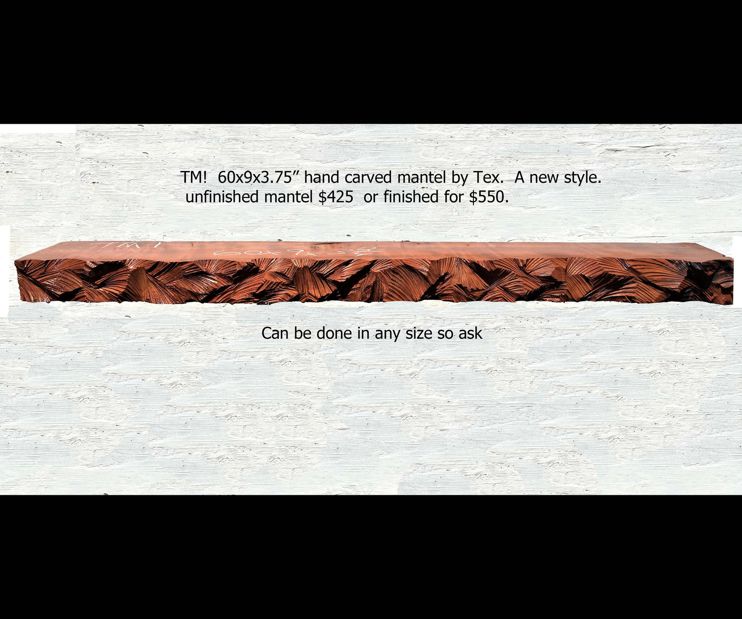 carved mantel | live edge mantel | mantle shelf | TM1