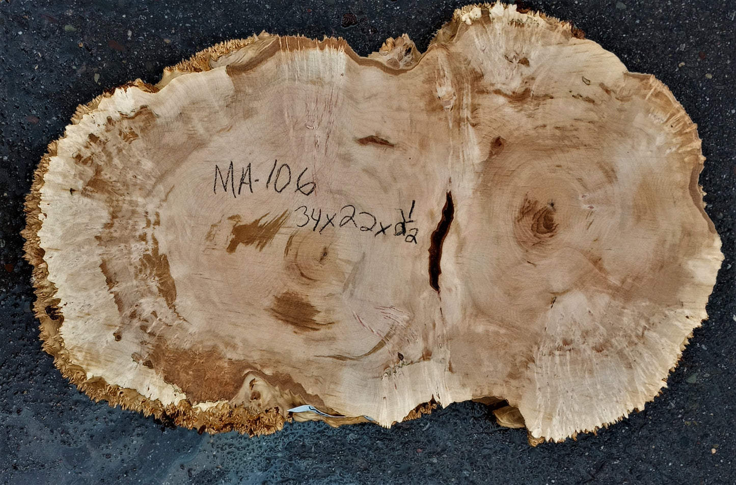 Maple burl | live edge slab | river table | DIY wood ideas | ma106