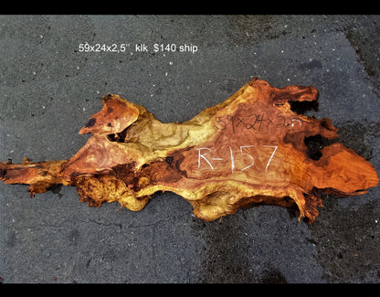 Redwood burl | live edge slab | resin river tabes | DIY wood | R-157