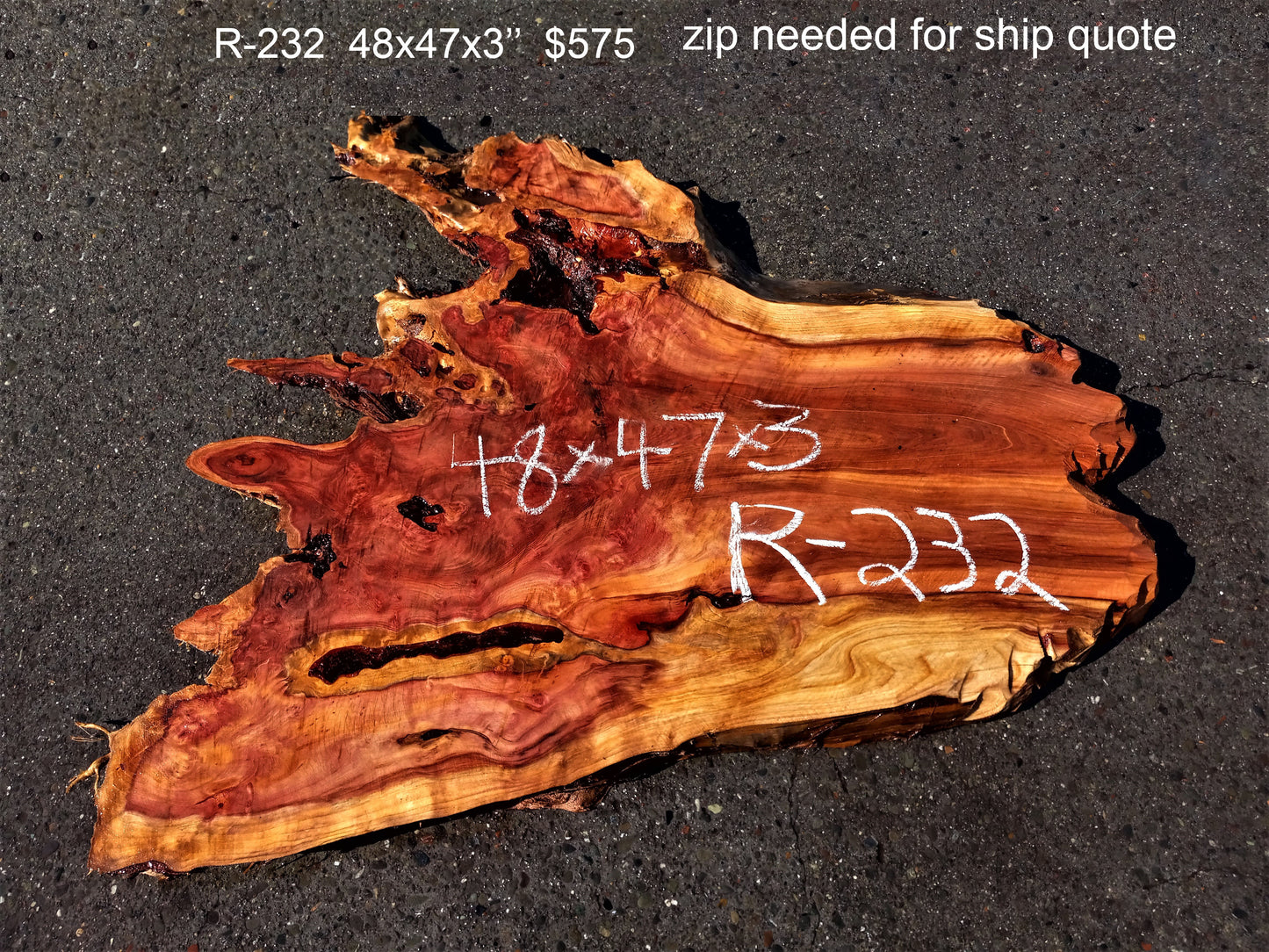 live edge redwood slab | epoxy river table | DIY crafts | R-232
