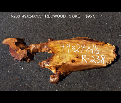 live edge slab | redwood | DIY crafts | serving tray | r-238