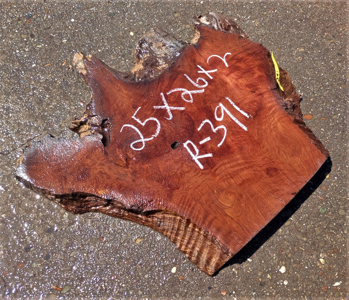 Redwood burl curl | live edge slab | guitar blank | DIY wood craft | r391