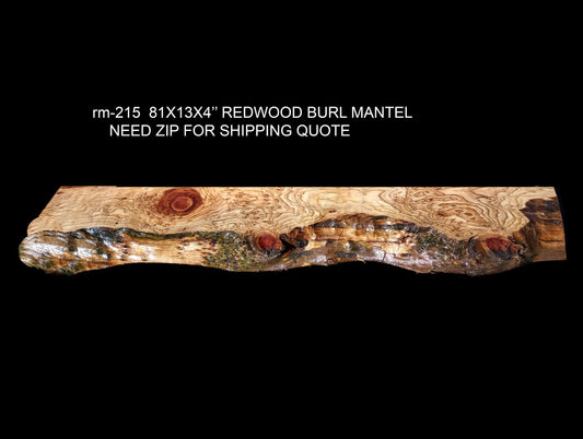 live edge mantel | fireplace shelf | redwood | DIY wood crafts | rm215