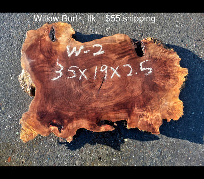 Willow burl slab | cookie cut | live edge wood | DIY wood crafts | W--2