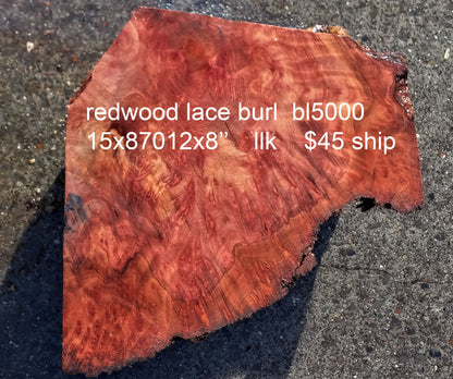 redwood lace burl | wood turning | craft wood | DIY crafts | BL-5000