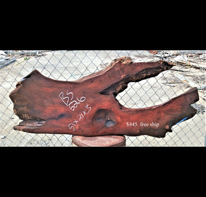 Live edge redwood slab | river table | craft woods | bs526