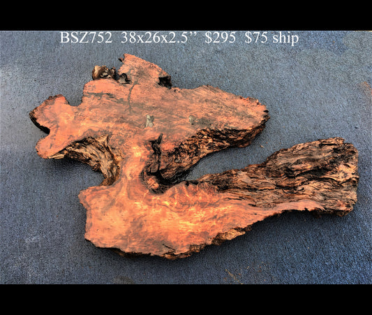 epoxy river table | live edge slab | redwood burl | craft wood | bsz752