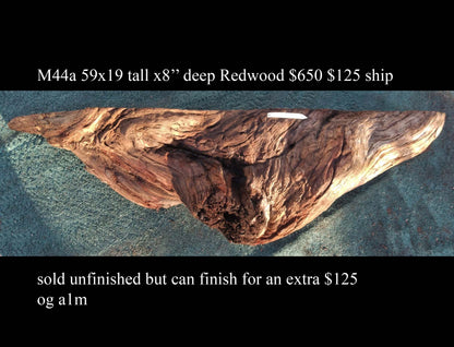 old growth redwood | redwood root | mantel/shelf | DIY craft wood | M44