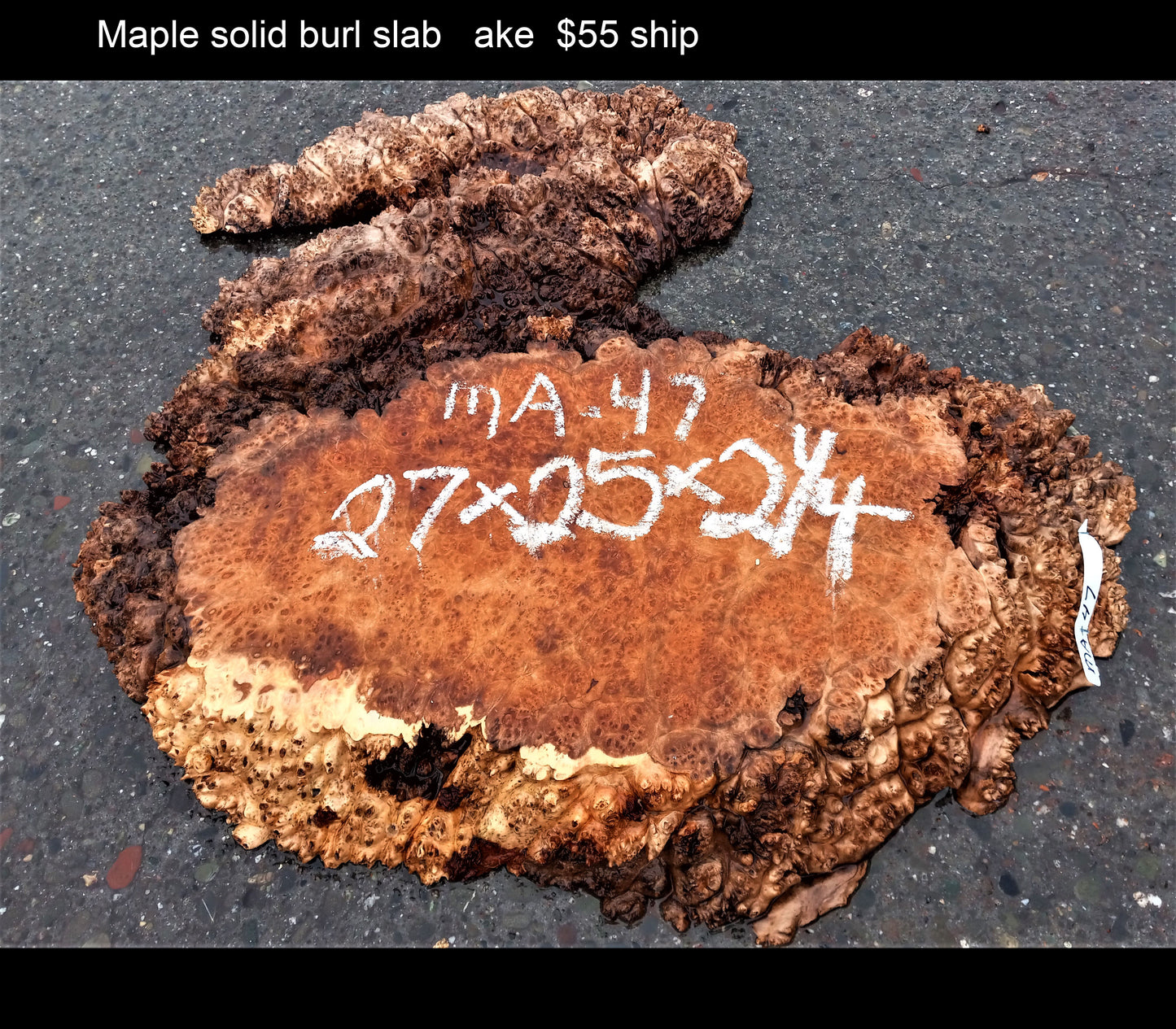 Live edge slab | resin art | river table | Maple burl slab | DIY | MA-47
