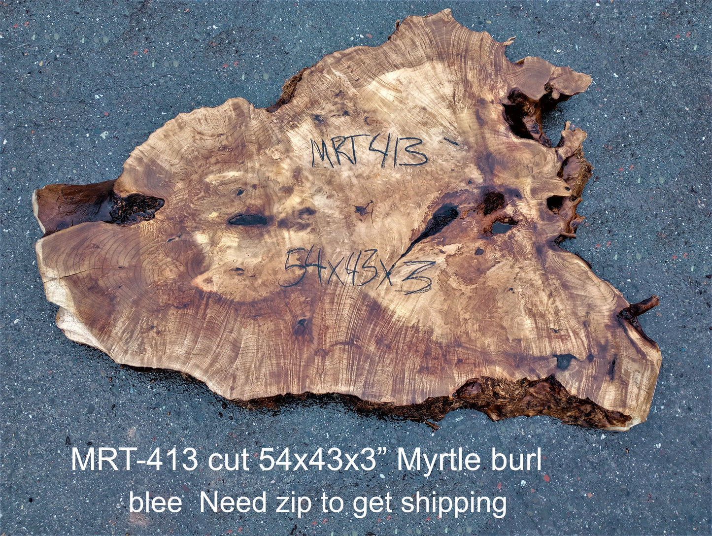 Myrtle burl | live edge slab | Bay Laurel | DIY wood ideas | mrt413