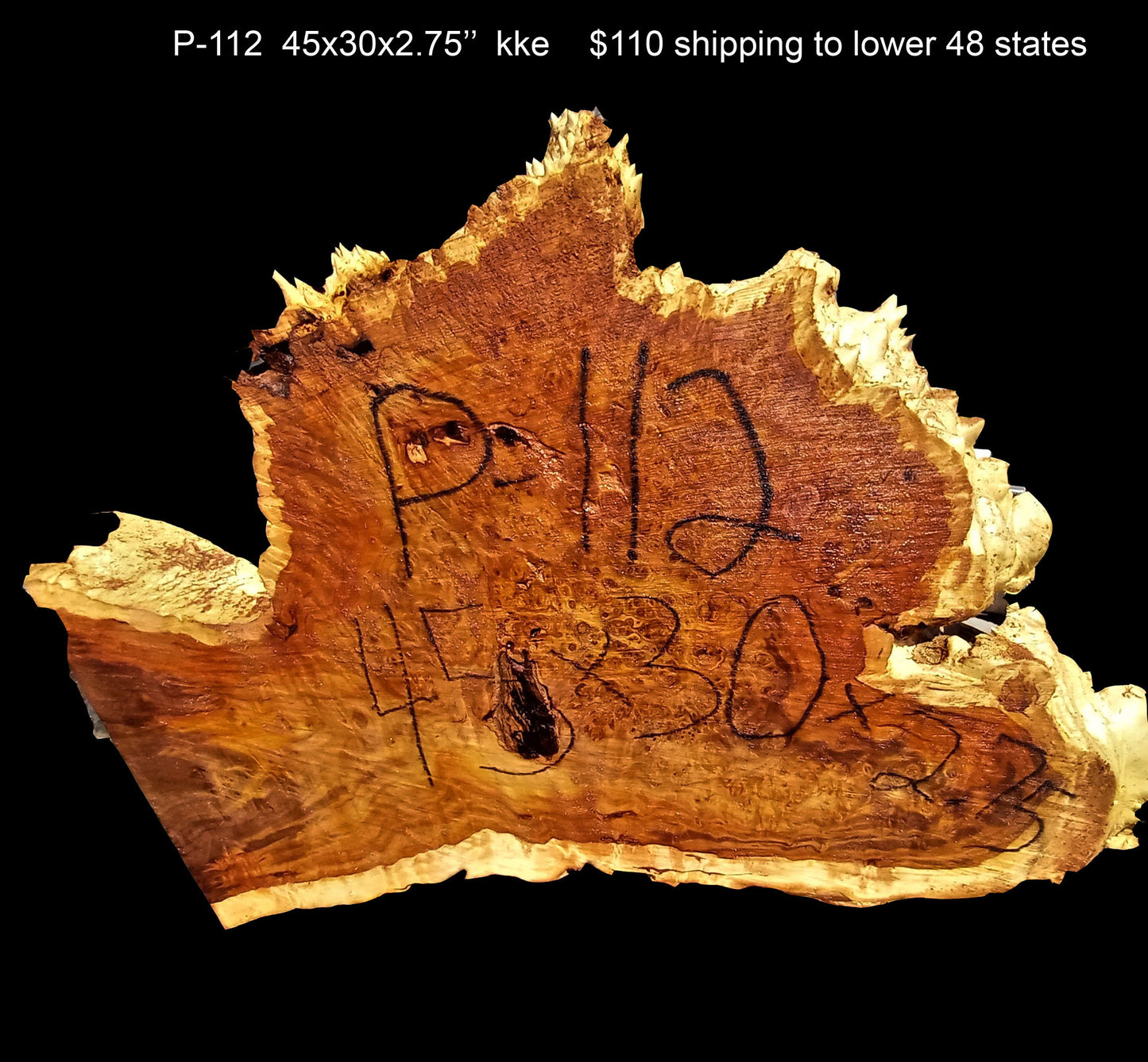 Pioplar burl slab | live edge slab | river table | DIY wood | P-112