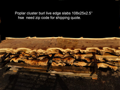 Poplar burl | live edge slab | epoxy river table | DIY wood crafts | P-206