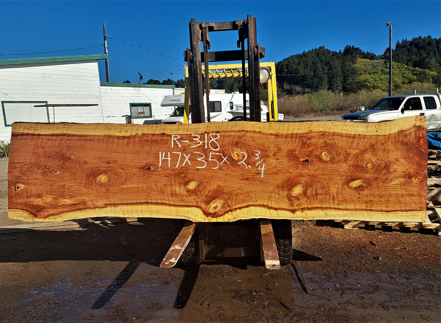 Live edge slab | redwood table | dining table | DIY crafts | r-318