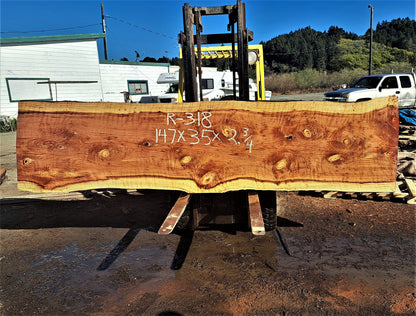 Live edge slab | redwood table | dining table | DIY crafts | r-318
