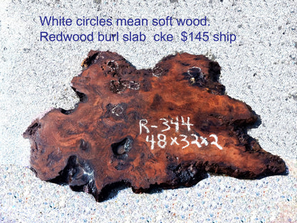 Old growth redwood | live edge slab | redwood burl | borl table | r-344