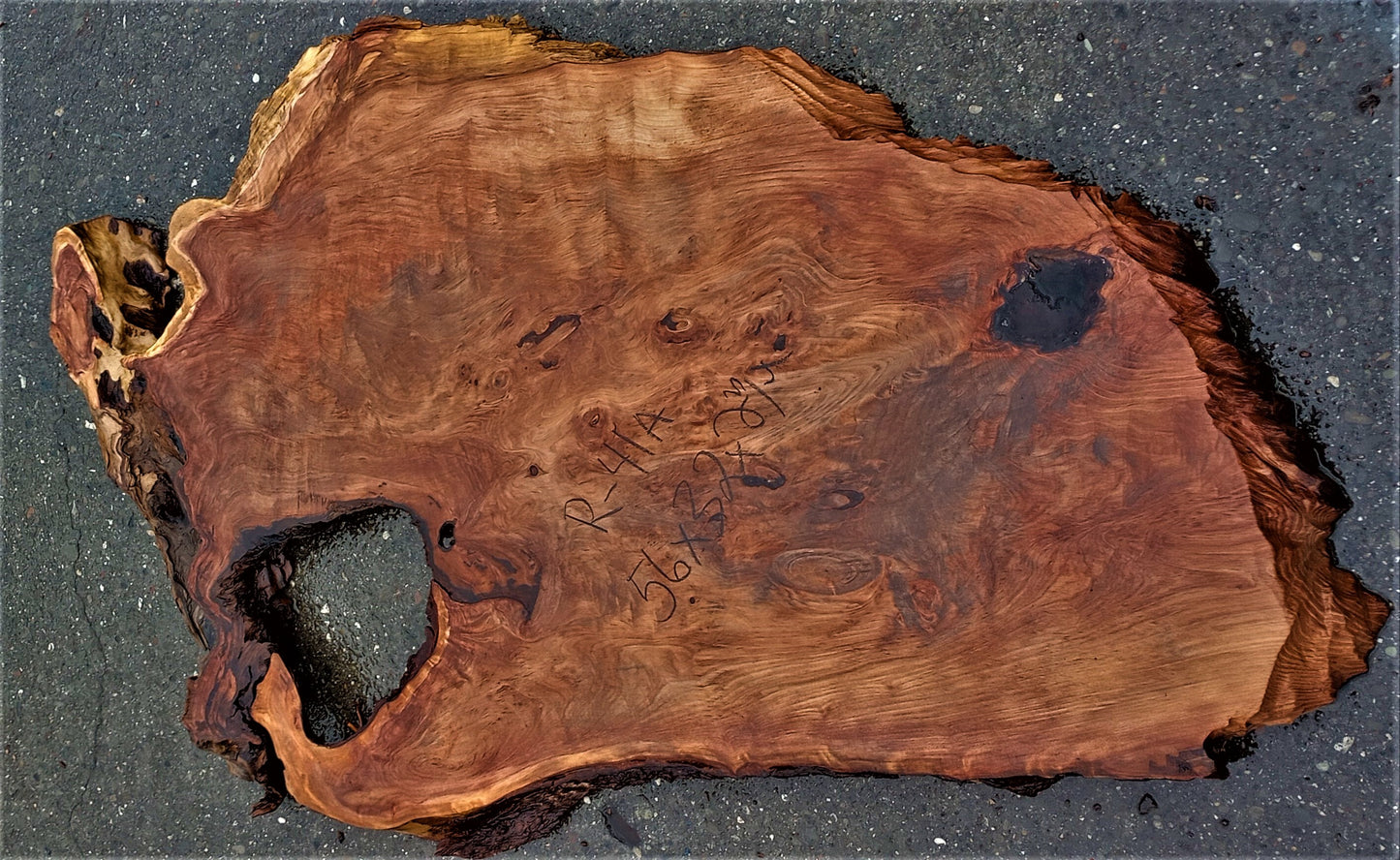 old growth redwood | live edge slab | dining table | DIY crafts | R-41a