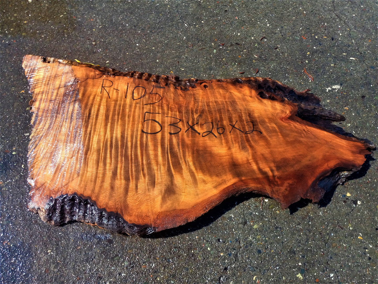 Redwood curly blank | DIY wood crafts | bowl turning | guitar blank | r105