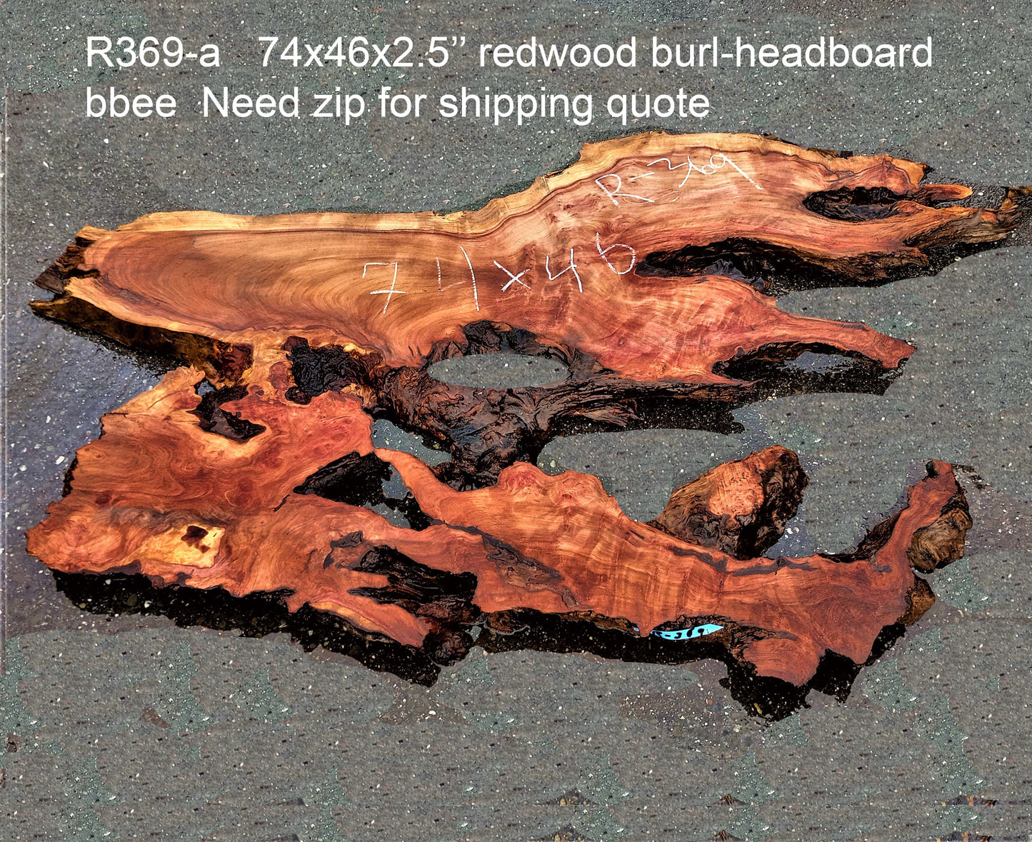 redwood burl slab | epoxy river table | Headboard | DIY wood crafts | r-369